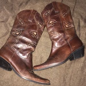 Matisse Cowboy boots brown leather